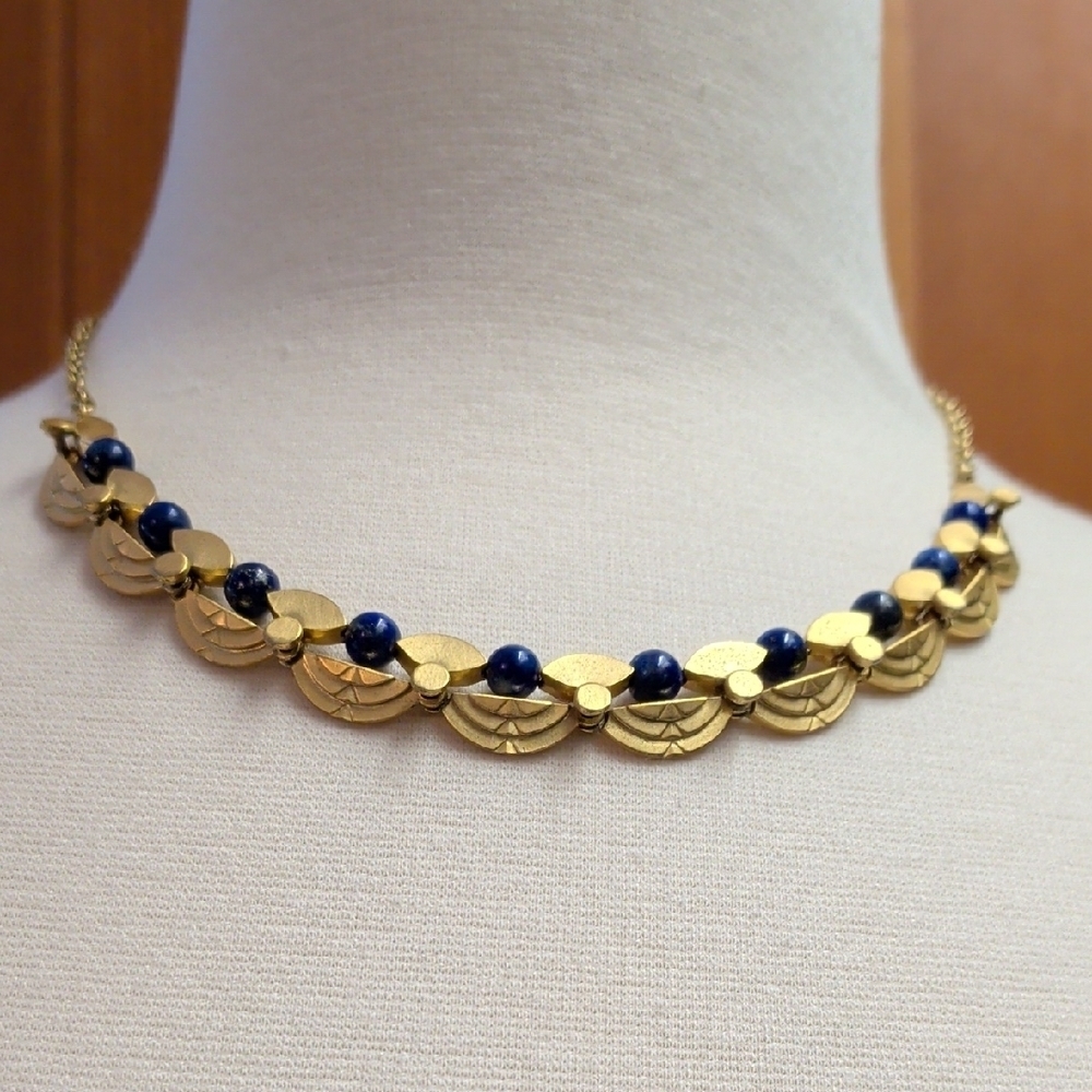 ALVA Necklace With Lapis- Museum Replica - Picture 3 of 7